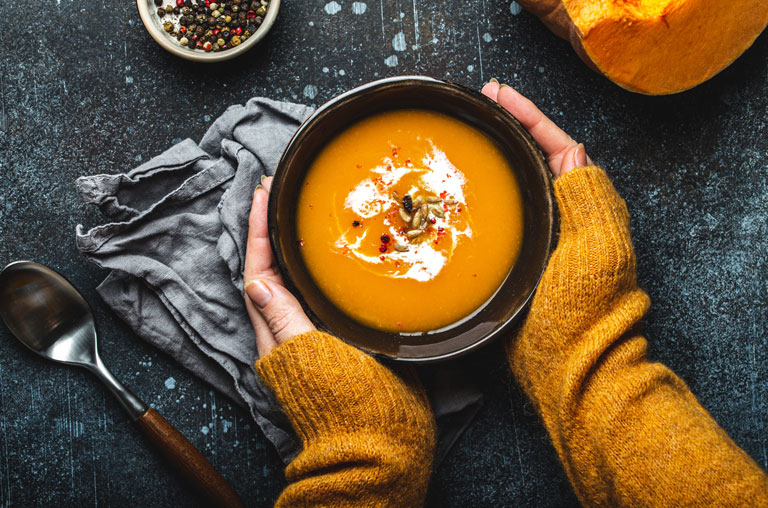 EDEKA Sven Krause, Fehmarn, Blog, heiße Herbstsuppen, Suppen, Herbst, Kürbis, Eintopf, Ingwer