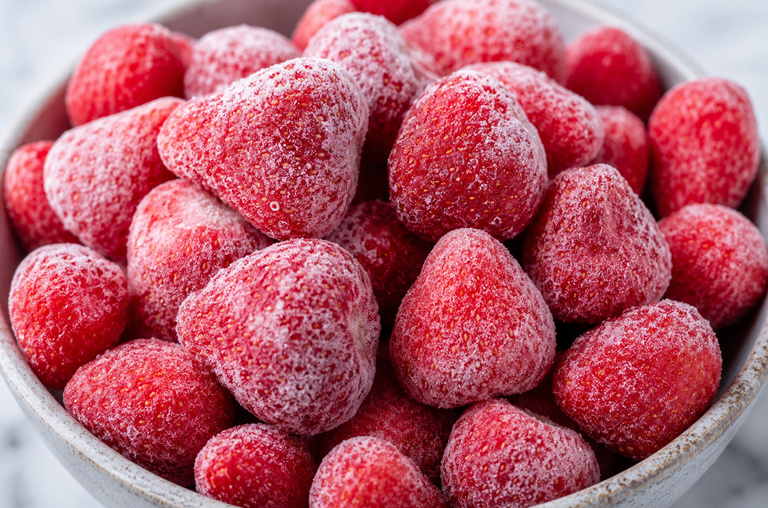 Erdbeeren und Rhabarber